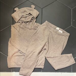Cozy Tan Hoodie and Pants Set - 3T